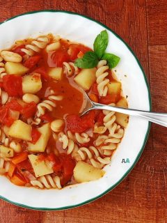 Slow Cooker Minestrone Soup, DF, GF, Soy, Wheat, Dairy, Egg & Peanut/Tree Nut Tree, Top 8 Free, Vegan option