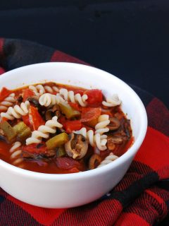 gluten free slow cooker pizza soup