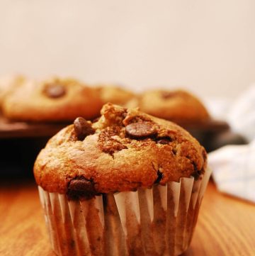 vegan-gluten-free-blender-oatmeal-banana-chocolate-chip-muffin-recipe
