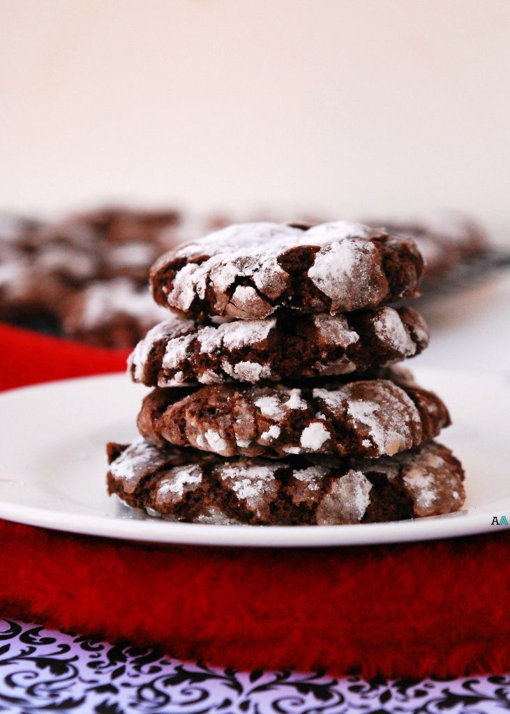 Christmas Chocolate Peppermint Crinkle Cookies--from Allergy Awesomeness