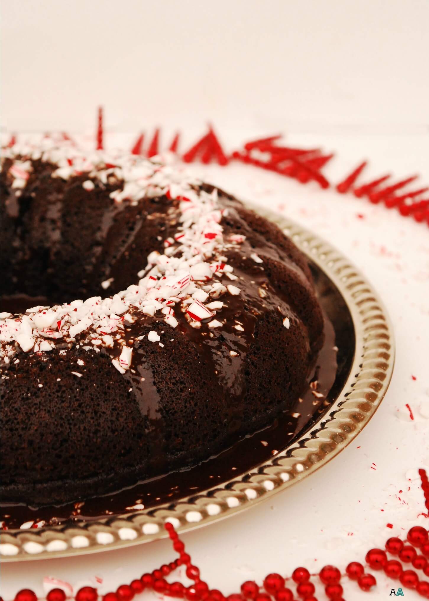 Chocolate Bundt Cake with Dark Peppermint Ganache (GF, DF, Egg, Soy, Peanut/Tree nut Free, Top 8 Free, Vegan)