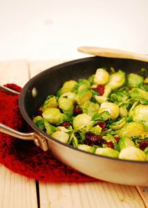vegan Brown Sugar Brussels Sprouts with Craisins by Allergy Awesomeness