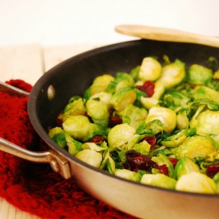 vegan Brown Sugar Brussels Sprouts with Craisins by Allergy Awesomeness