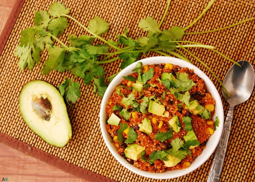 30 Minute Enchilada Quinoa Bowl (GF, DF, Top 8 Free, Vegan Option) by Allergy Awesomeness