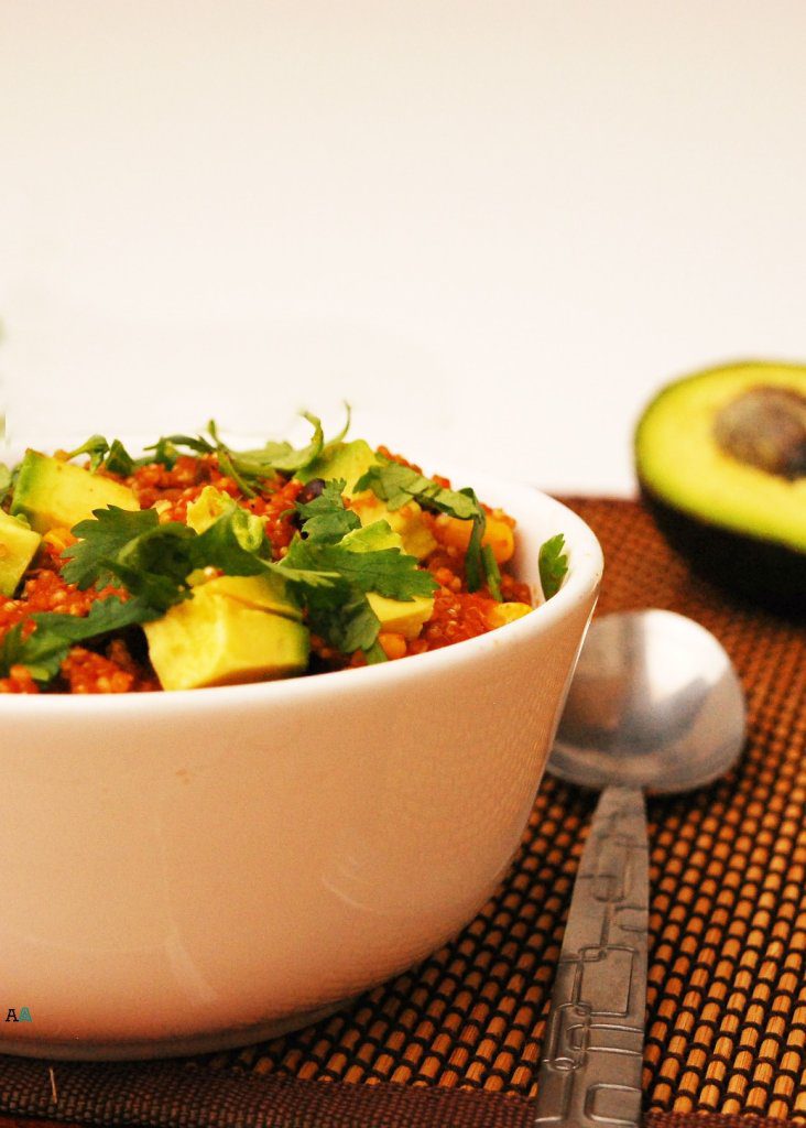 30 Minute Enchilada Quinoa Bowl (GF, DF, Top 8 Free, Vegan Option) by Allergy Awesomeness