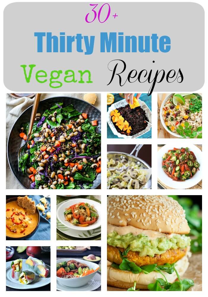 Thirty 30-minute Vegan Recipes by Allergy Awesomeness