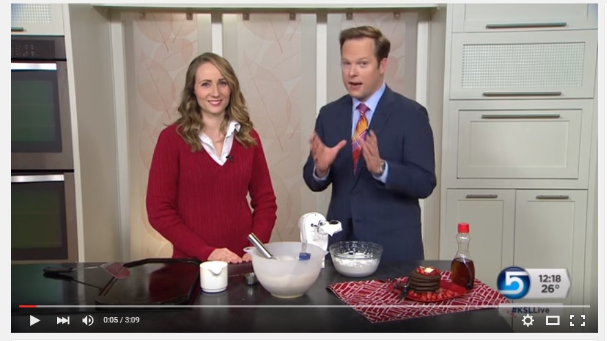 Allergy Awesomeness on KSL Making Chocolate Pancakes