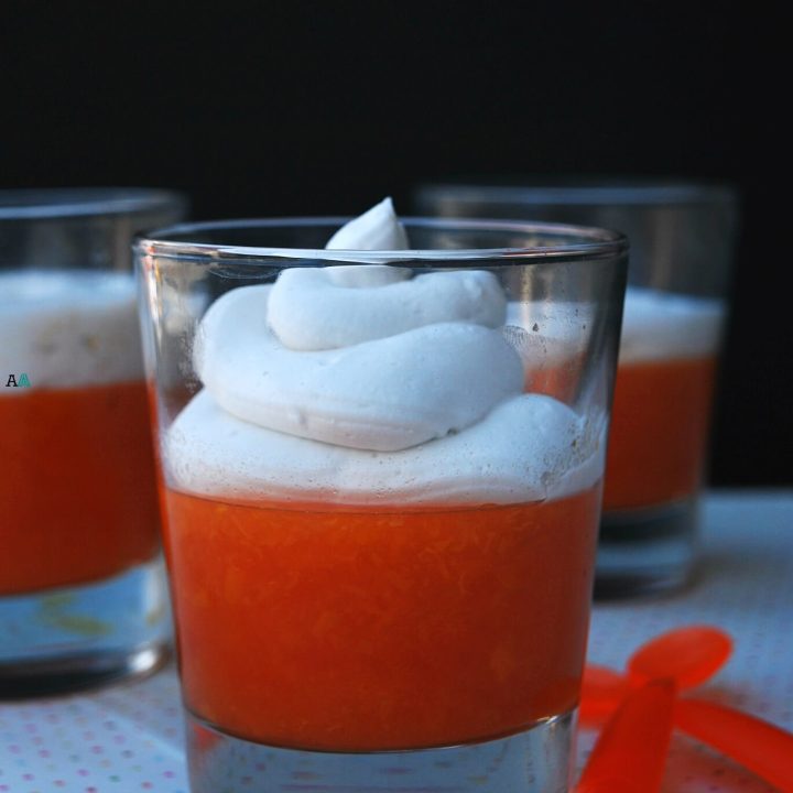 Double Apricot Jello with Whipped Coconut Cream (GF, DF, Egg, Soy, Peanut/Tree nut Free, Top 8 Free) Recipe by Allergy Awesomeness