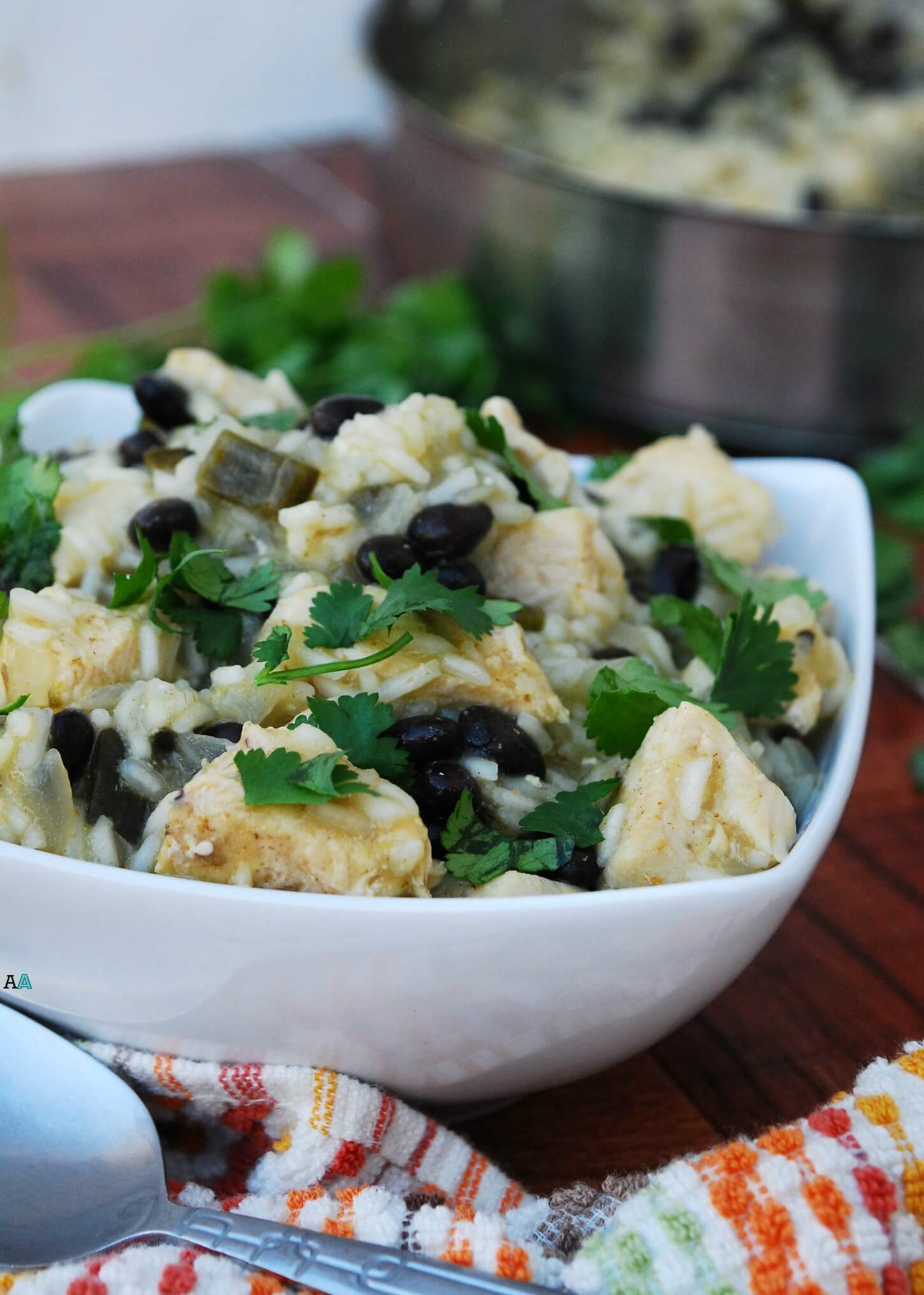 dairy free One Pot Green Chili Chicken and Rice recipe
