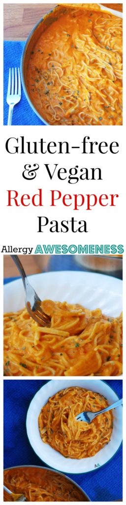 Allergy-Friendly Red Pepper Pasta (GF, DF, Egg, Soy, Peanut/Tree nut ...