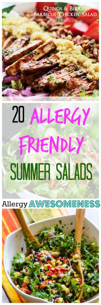20 Allergy Friendly Summer Salads Round-up by Allergy Awesomeness