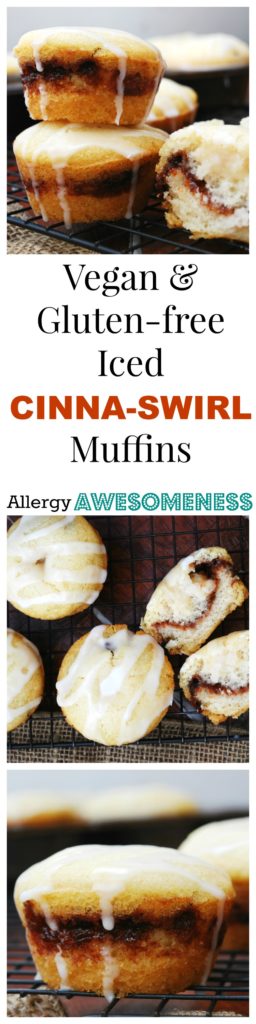 Vegan Gluten-free Cinna-Swirl Muffin. Breakfast recipe by AllergyAwesomeness.com