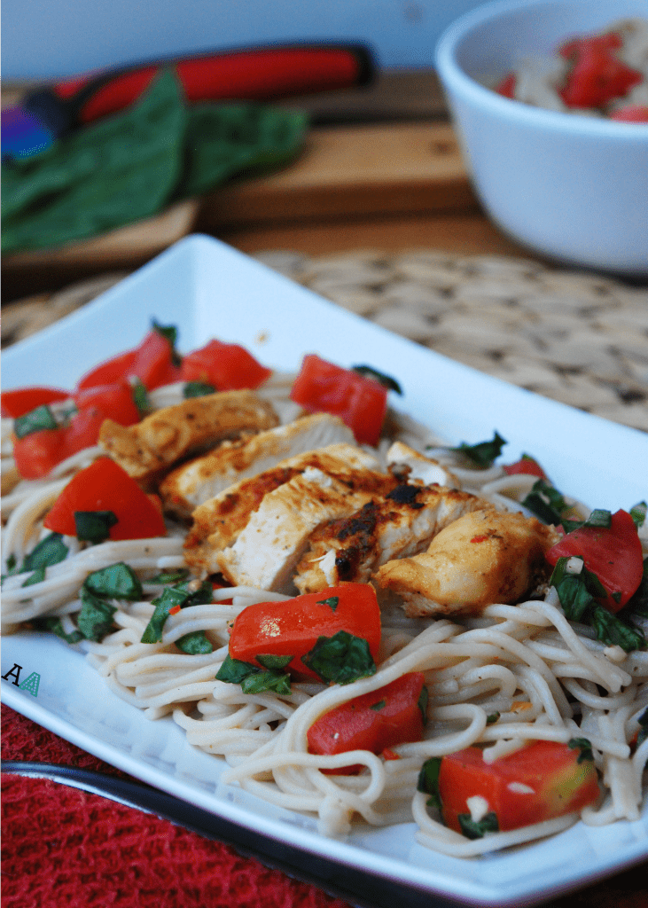 Bruschetta Chicken & Pasta (GF, DF, Egg, Soy, Peanut, Tree nut Free, Top 8 Free) Recipe by Allergy Awesomeness