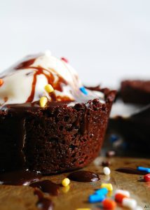 Brownie Sundae Cups (Gluten, Dairy, Egg, Soy, Peanut, Tree nut Free; Top 8 Free, Vegan) Dessert recipe by AllergyAwesomeness.com