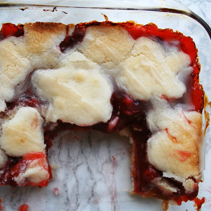 Cherry Cobbler (Gluten, Dairy, Egg, Soy, Peanut Tree nut Free; Vegan, Top 8 Free) Dessert recipe by AllergyAwesomeness.com