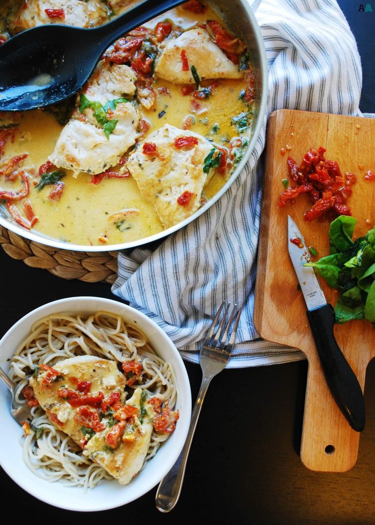 30 Minute Dairy Free Creamy Tuscan Chicken