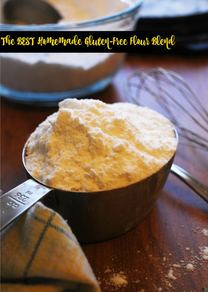 The BEST homemade gluten-free flour blend. Recipe by AllergyAwesomeness.com
