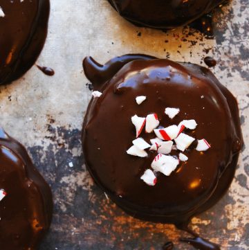Dairy-free Homemade Peppermint Patties (Gluten, dairy, egg, soy, peanut & tree nut free; top 8 free and vegan) Holiday dessert recipe by AllergyAwesomeness.com