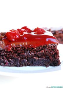 Gluten-free Vegan Cherry Chocolate Cake. Dessert recipe by AllergyAwesomeness.com