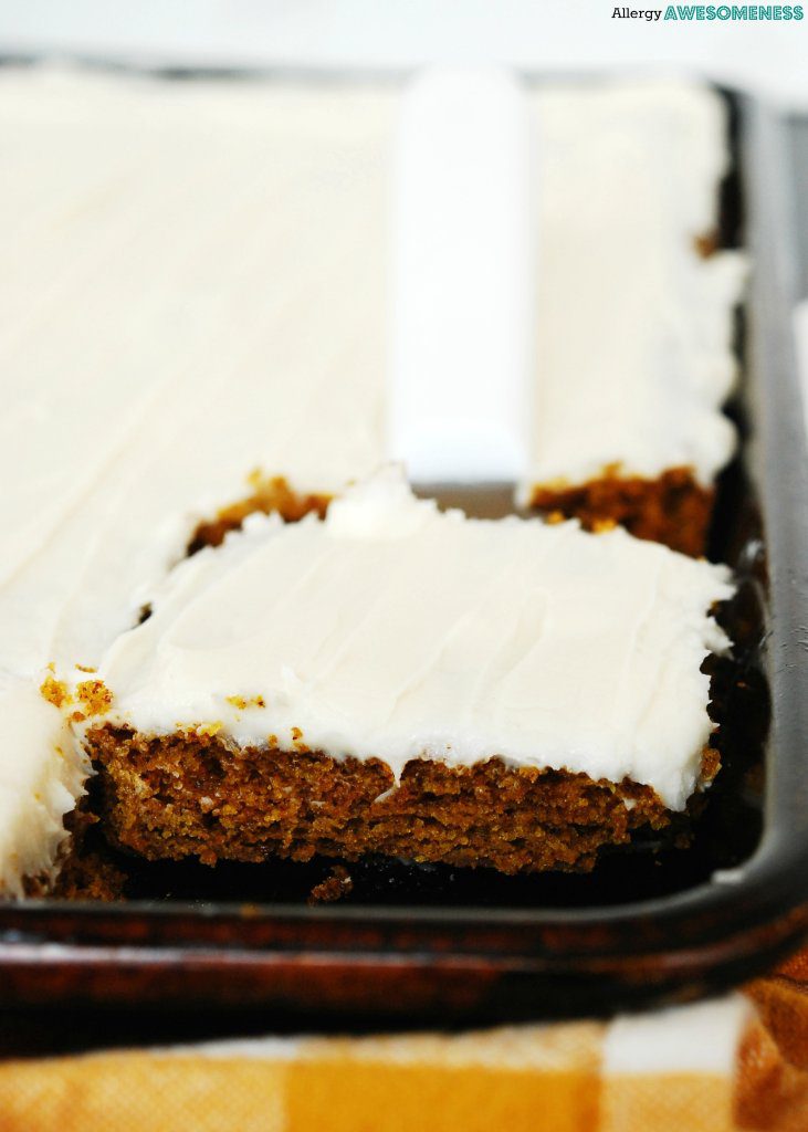 vegan-gluten-free-carrot-sheet-cake-recipe-taking-a-slice-out