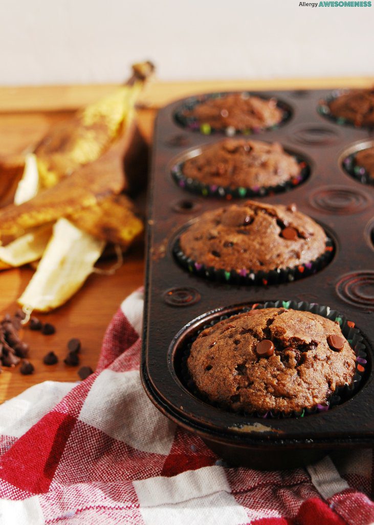 Gluten-free Chocolate Banana Muffins Recipe by Allergy Awesomeness