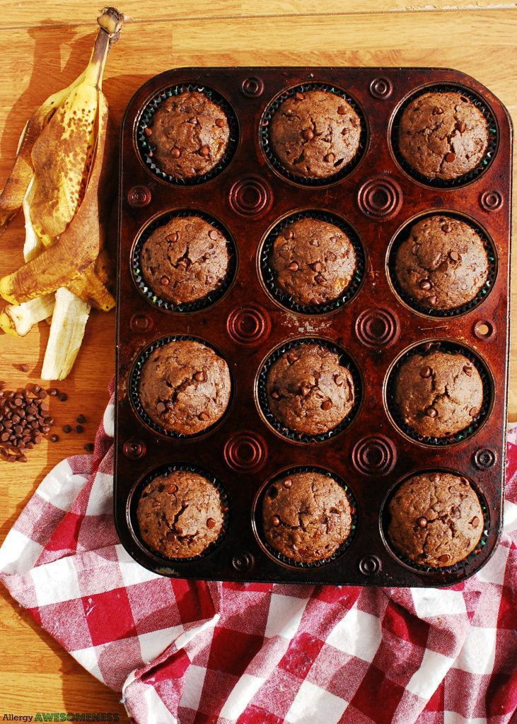 Double Chocolate Banana Muffin Recipe by Allergy Awesomeness