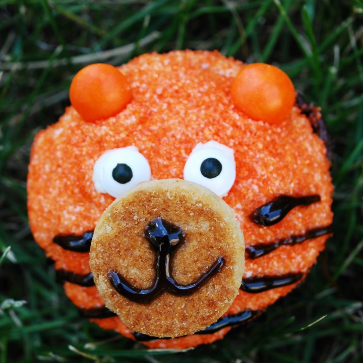 Egg-free Tiger Birthday Cupcakes by Allergy Awesomeness