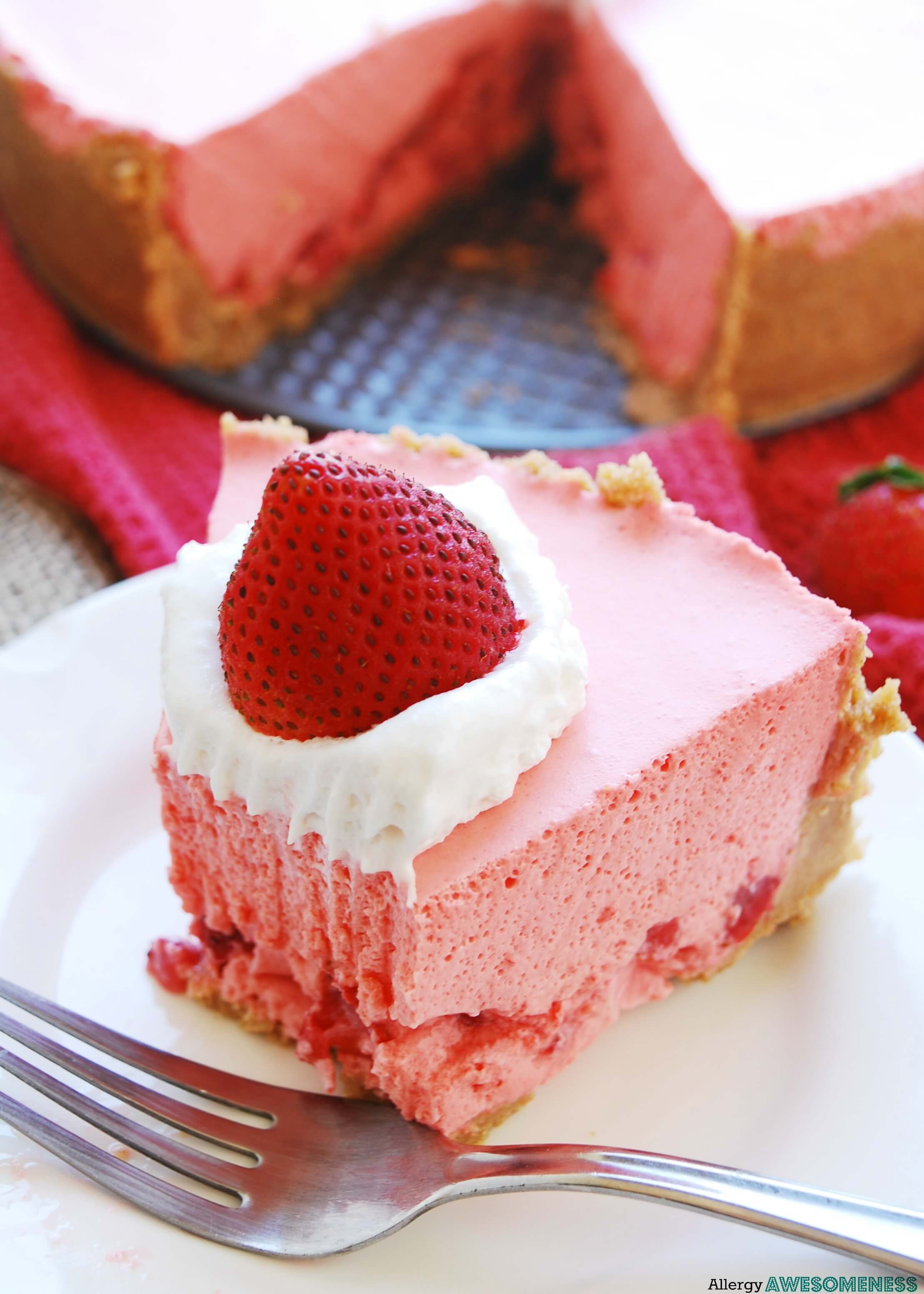 Allergy-friendly No Bake Strawberry Jello Pie (Gluten, dairy, egg, soy,  peanut & tree nut free; top-8-free)