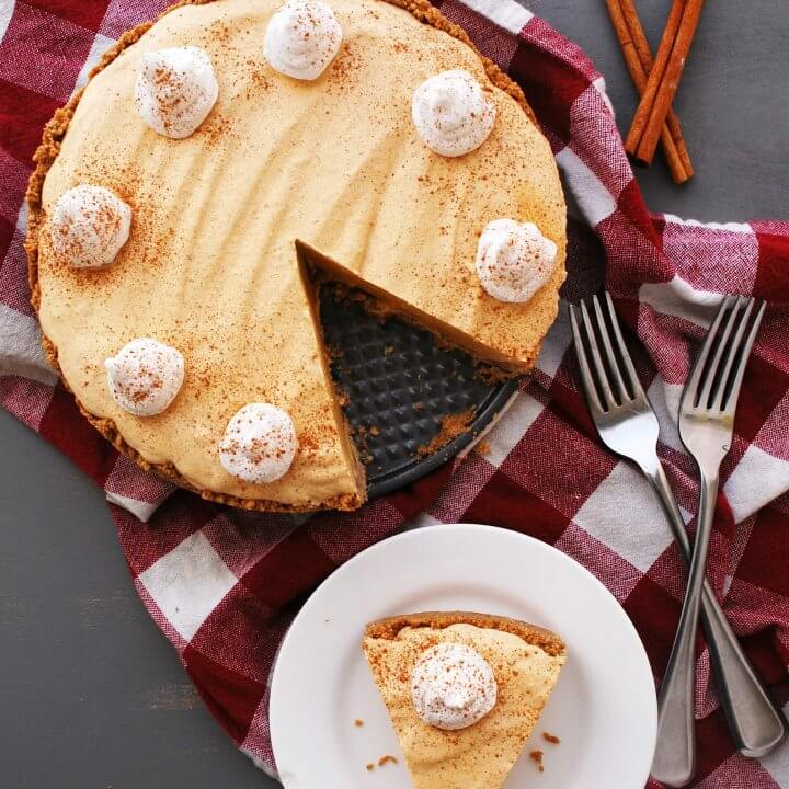 Allergy-friendly Pumpkin Mousse Pie (Gluten, dairy, egg, peanut &amp; tree nut free; vegan)-image