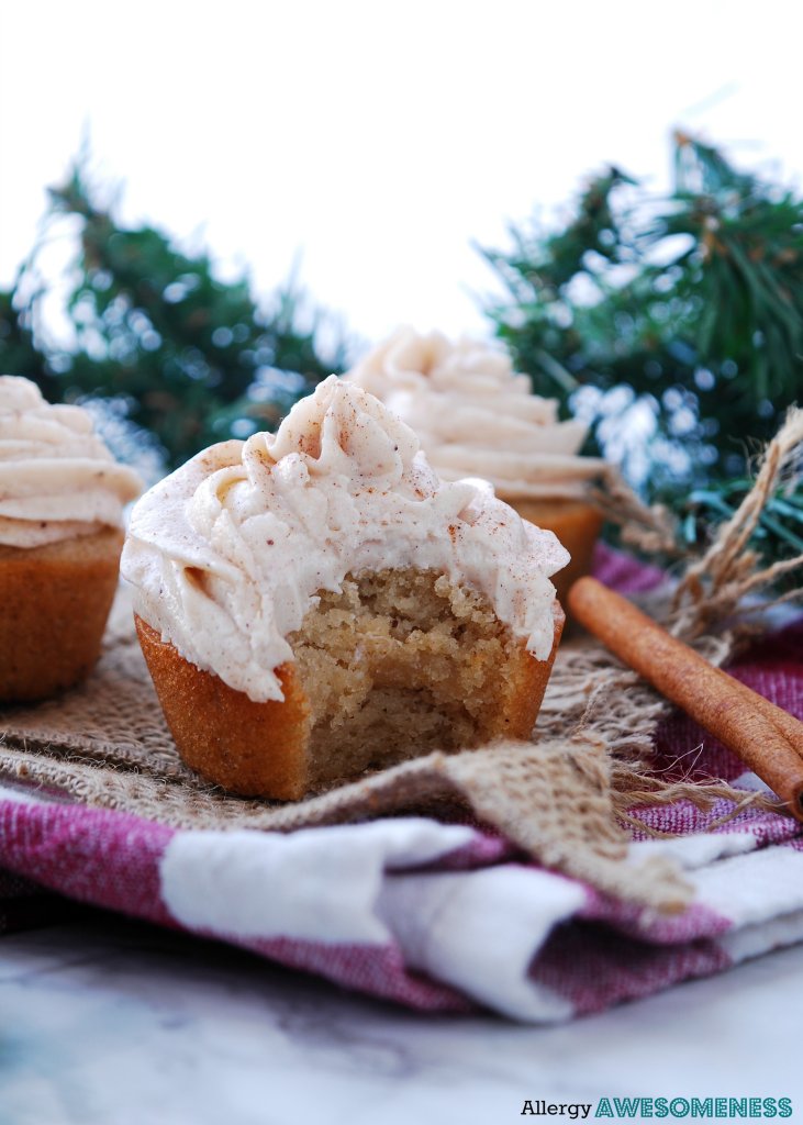 gluten-free eggnog cupcakes