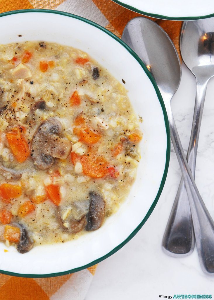 dairy-free creamy chicken and wild rice soup recipe