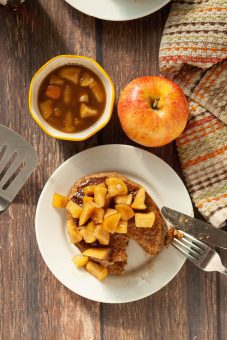 Spiced Apple Oatmeal Pancakes (GF & Vegan Options)