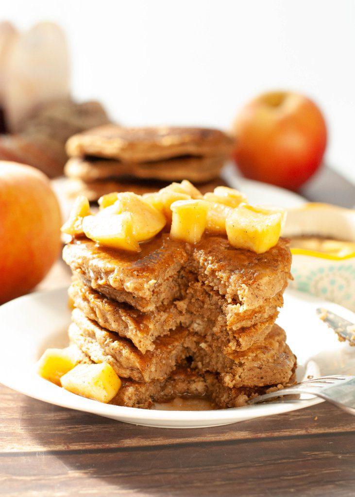 applesauce-pancakes-with-sauteed-apple-syrup-topping