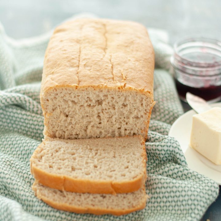 Gluten Free White Bread Machine Loaf using Whole Eggs, Freee