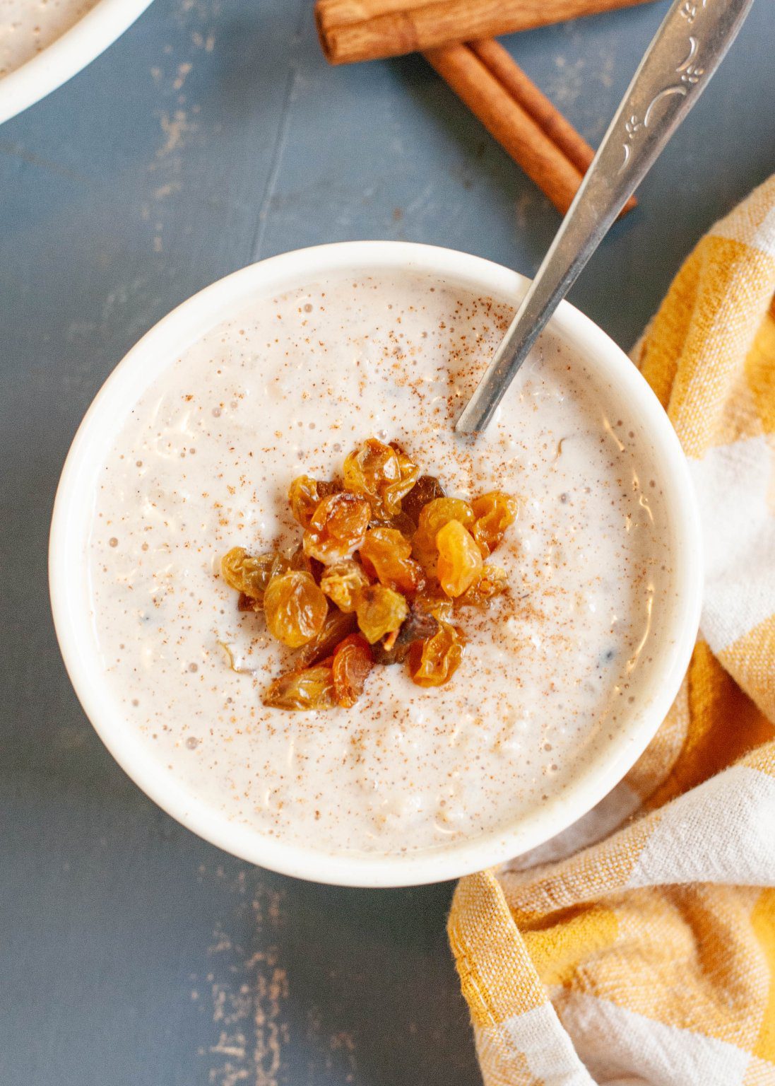 Gluten-free rice pudding with cardamom naturally for comforting creamy naturally GF dessert